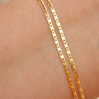 Corrente-de-Ouro-18K/750-modelo-PIASTRINE tamanho-60cm-(fina)