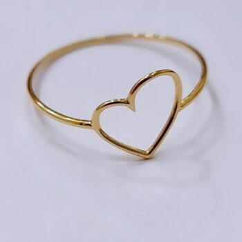ANEL DE OURO 18K/750 EM FORMATO DE  CORAÇÃO 1,5MM