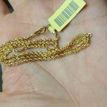 Corrente de Ouro 18K/750 modelo Cordão Baiano 45 cm - 3mm - modelo feminino