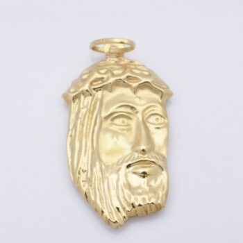 PINGENTE FACE DE JESUS CRISTO 0URO 18K/750 1.7 CM