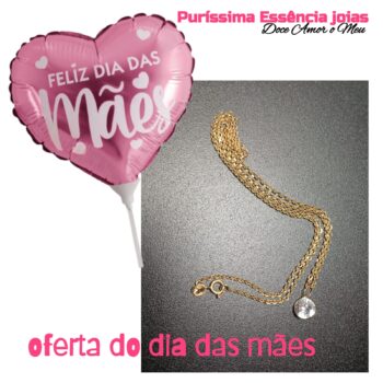 Corrente de Ouro18K/750 Mod. Bailarina 45cm Fina 1mm + Pingente Com Pedra Zircônia Transparente